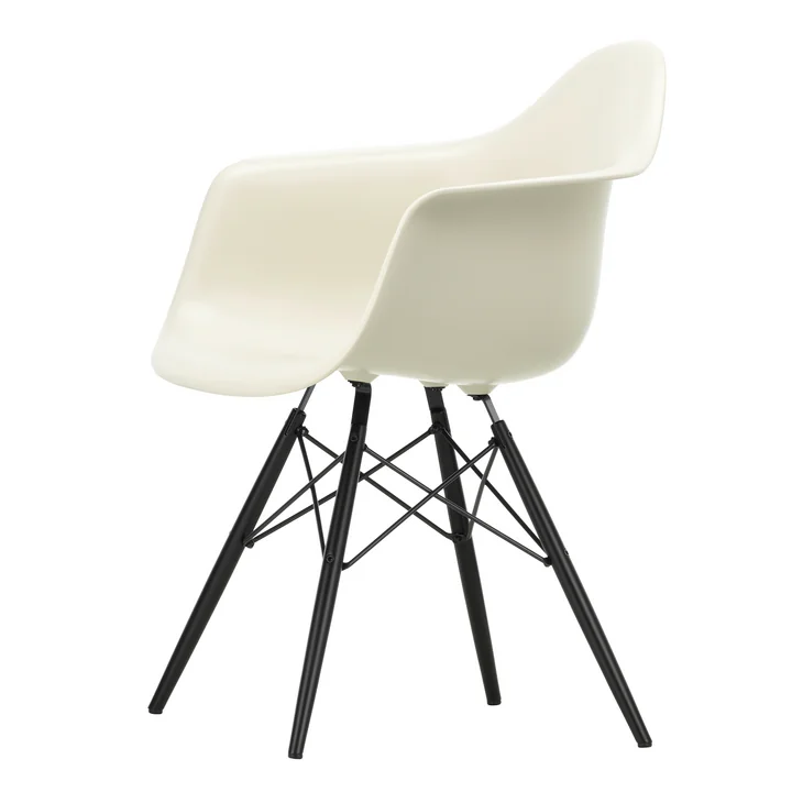 Vitra - Eames Plastic Armchair DAW RE, black maple / pebble