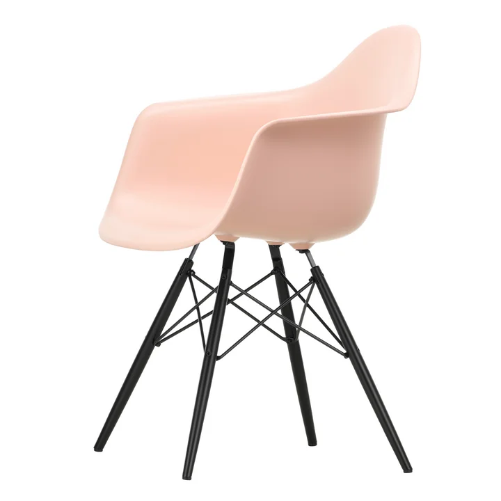 Vitra - Eames Plastic Armchair DAW RE, black maple / pale pink