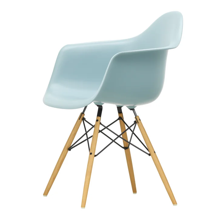 Vitra - Eames Plastic Armchair DAW RE, ash honey / ice gray