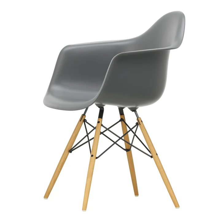Vitra - Eames Plastic Armchair DAW RE, ash honey / granite gray