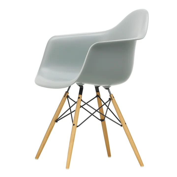 Vitra - Eames Plastic Armchair DAW RE, ash honey / light gray