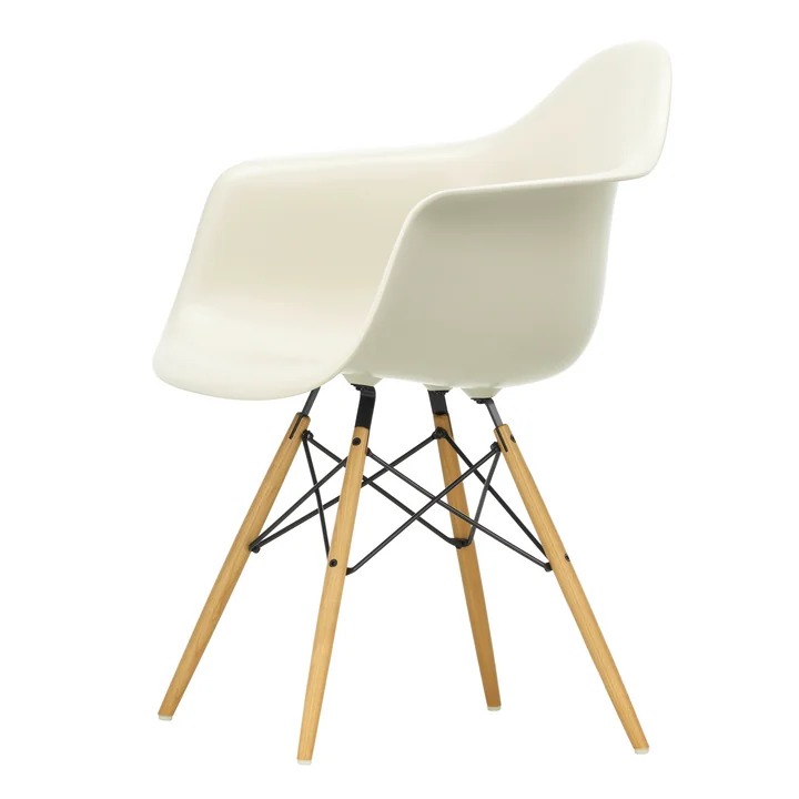 Vitra - Eames Plastic Armchair DAW RE, ash honey colored / pebble