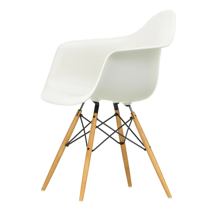 Vitra - Eames Plastic Armchair DAW, yellowish maple / white