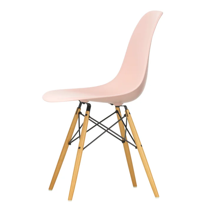 Vitra - Eames Plastic Side Chair DSW RE, yellowish maple / pale pink