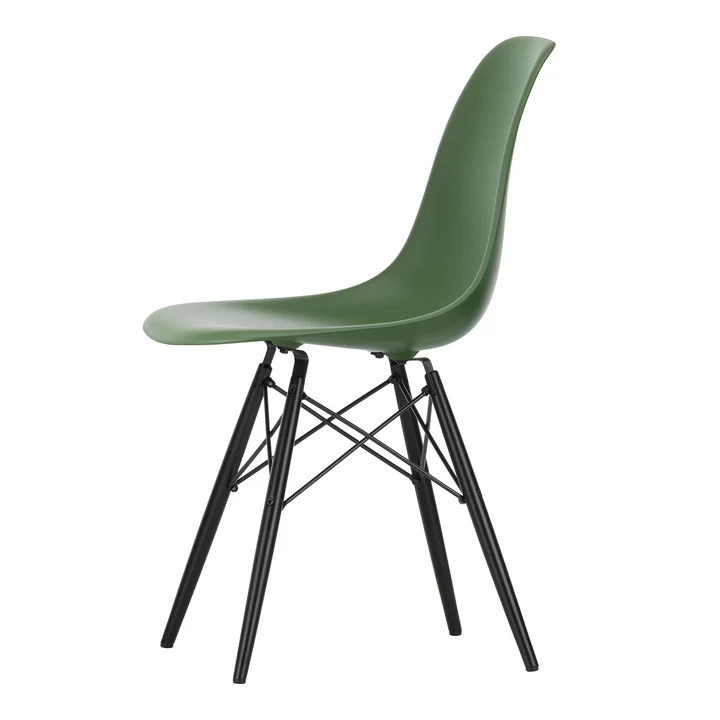 Vitra - Eames Plastic Side Chair DSW RE, black maple / forest