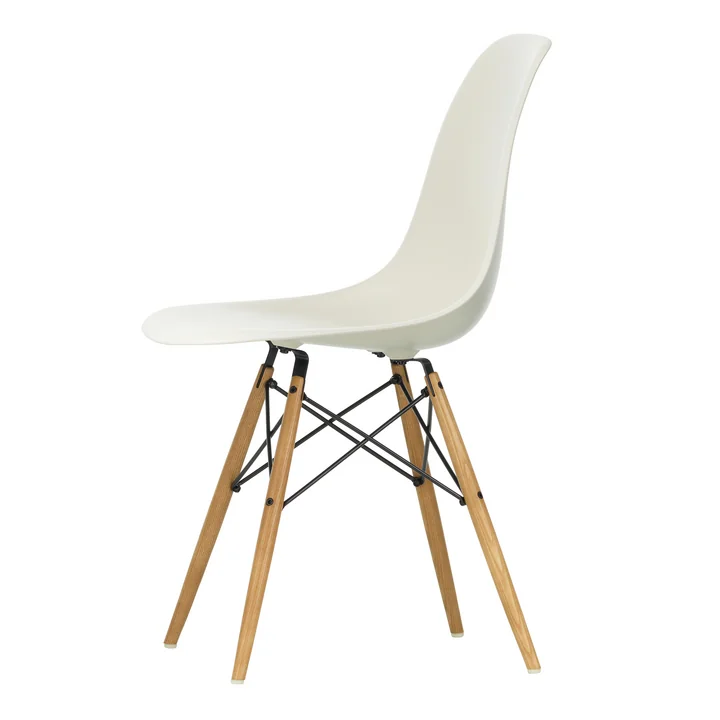 Vitra - Eames Plastic Side Chair DSW RE, ash honey colored / pebble