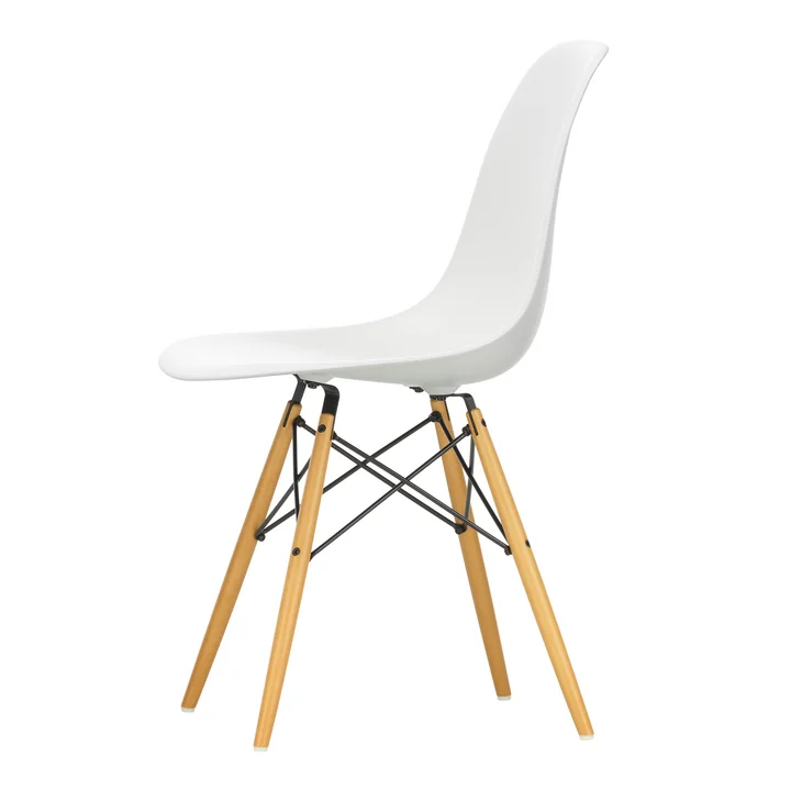 Vitra - Eames Plastic Side Chair DSW, yellowish maple / white