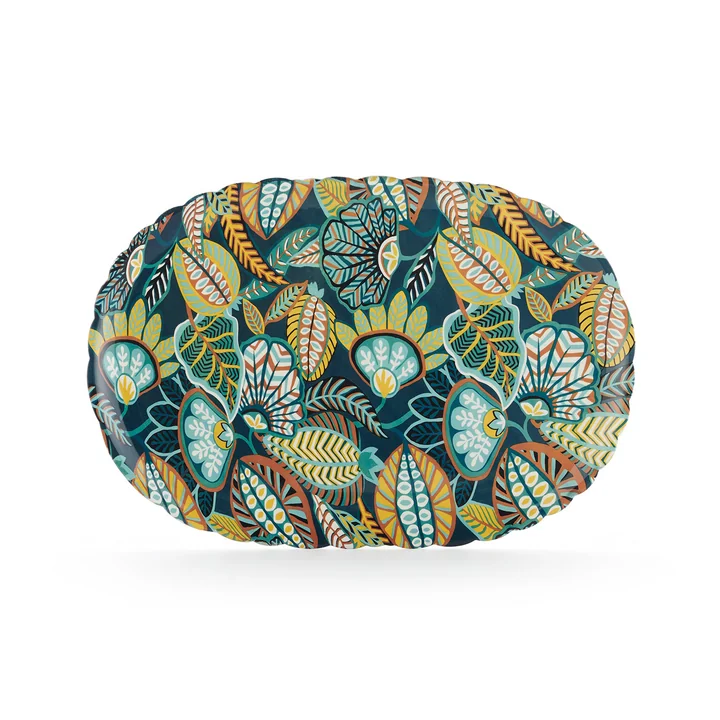 Kartell - x Liberty Jellies Family Tray, ink-ochre / green ( Harvest Time Graphic Impression )