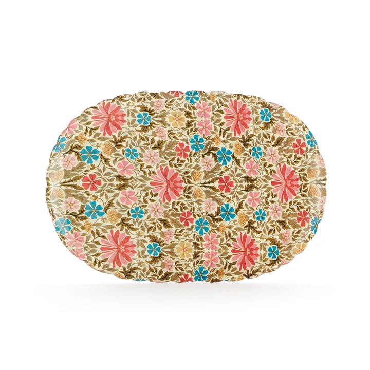 Kartell - x Liberty Jellies Family Tray, lichen / pink ( Moon Flower Graphic Impression )