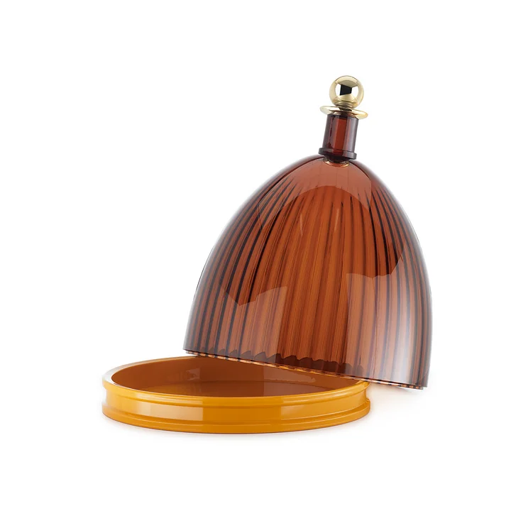Kartell - La Coupole Tray with bell, cola / mustard yellow