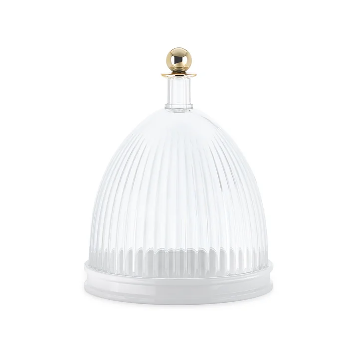 Kartell - La Coupole Tray with bell, transparent / white