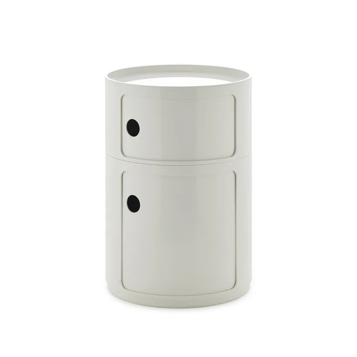 Kartell - New Big Componibili 2 container, H 61.5 cm, white