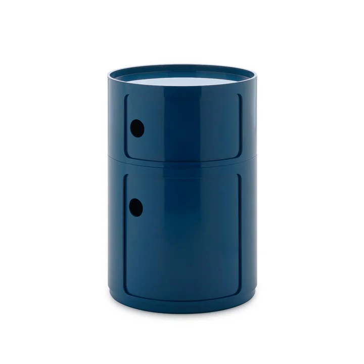 Kartell - New Big Componibili 2 Container, H 61.5 cm, blue