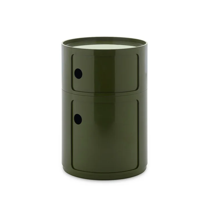 Kartell - New Big Componibili 2 container, H 61.5 cm, green