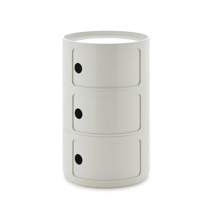 Kartell - New Big Componibili 3 container, h 69.5 cm, white