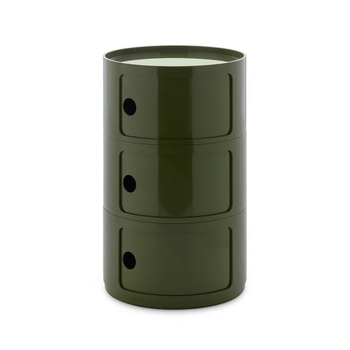 Kartell - New Big Componibili 3 container, H 69.5 cm, green