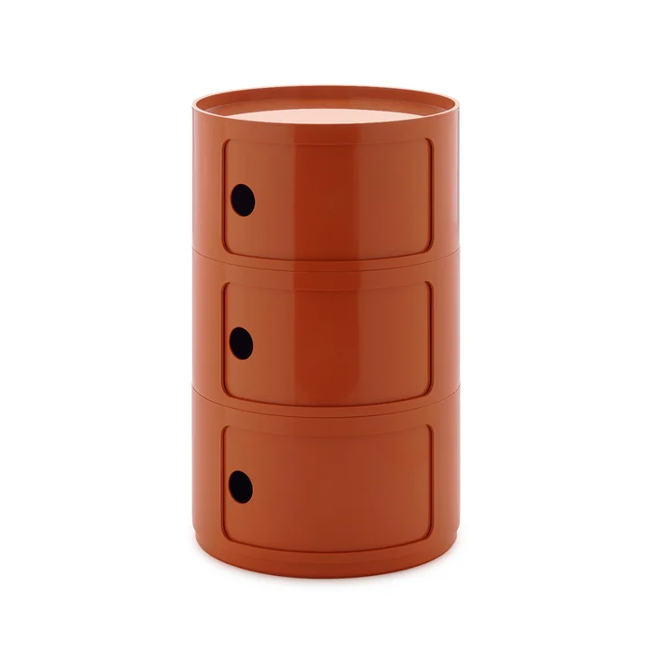 Kartell - New Big Componibili 3 Container, H 69.5 cm, orange