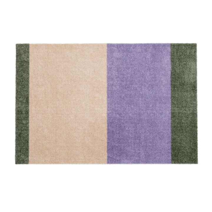 tica copenhagen - Stripes Horizontal Runner, 60 x 90 cm, lilac / ivory / green
