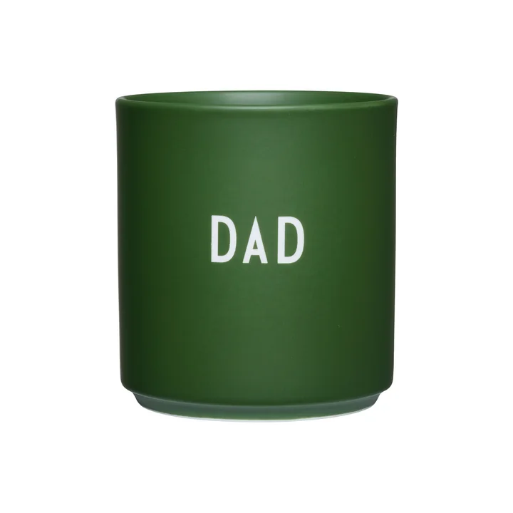 Design Letters - AJ Favourite Porcelain mug, dad / green