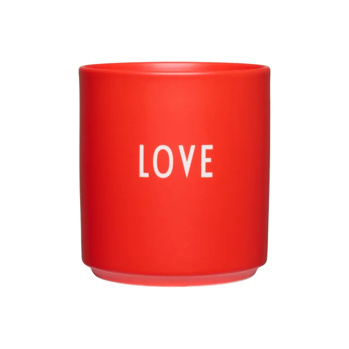 Design Letters - AJ Favourite Porcelain mug, Love / red