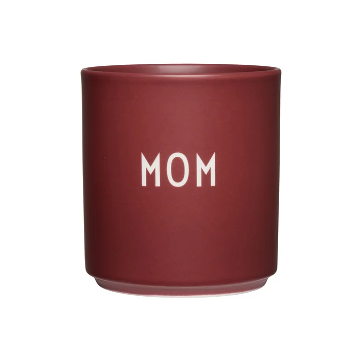 Design Letters - AJ Favourite Porcelain mug, mom / burgundy