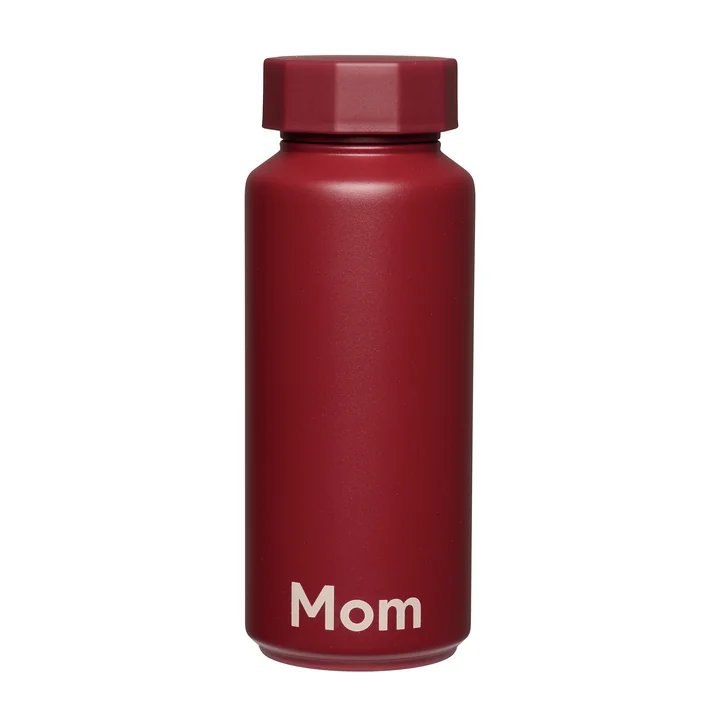 Design Letters - AJ thermos flask Hot & Cold 0.5 l, Mom / burgundy (special edition)