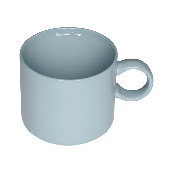 Design Letters - Nordic Jumbo Porcelain mug, Rise and Shine / blue
