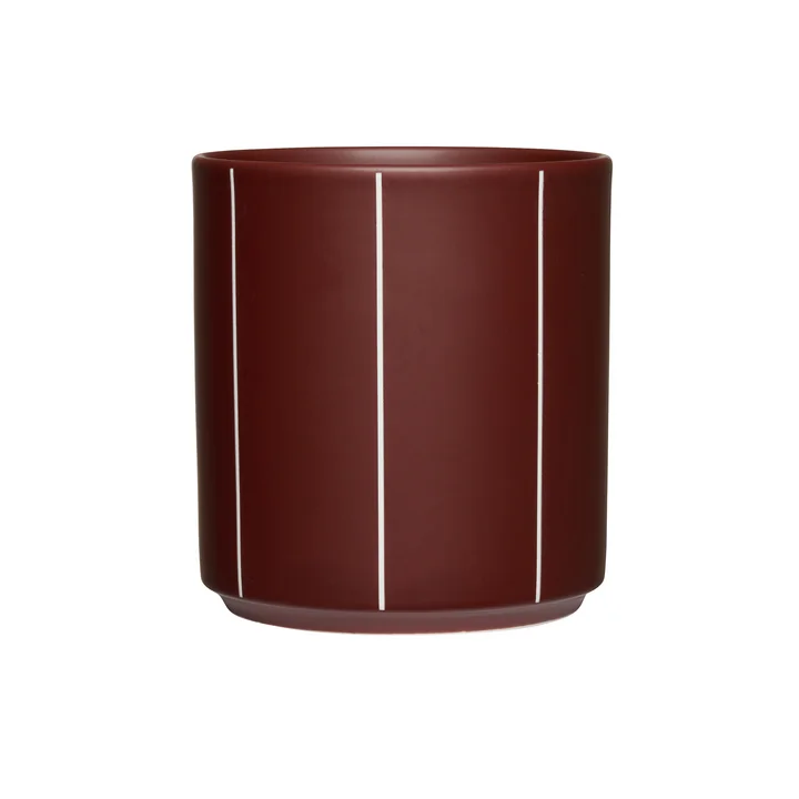 Design Letters - Nordic Pyjamas Porcelain mug, burgundy stripe