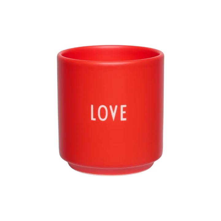 Design Letters - Porcelain mini mug, Love / red
