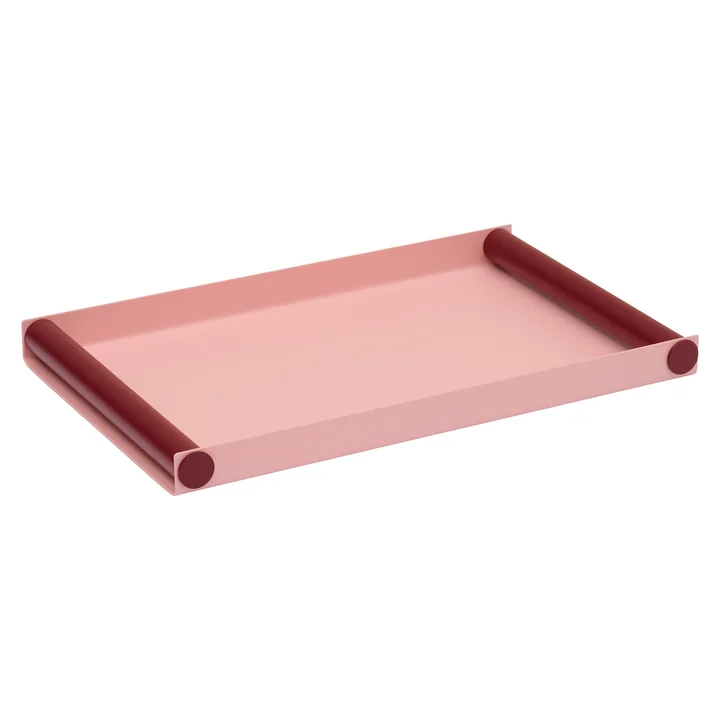 Design Letters - Ray Tray, Large, pink / burgundy