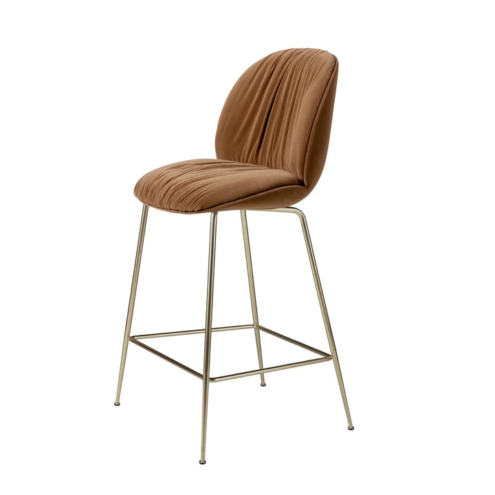 Gubi - Beetle Soft Counter Chair, fully upholstered, antique brass / Sunday (112)