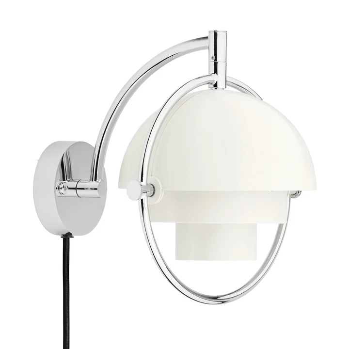 Gubi - Multi-Lite Wall light, chrome / white semi matt