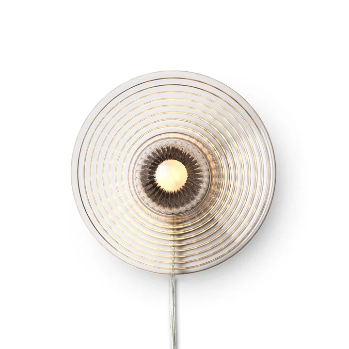 FDB Møbler - Sletterhage Wall light, Ø 28 cm, transparent (with cable)