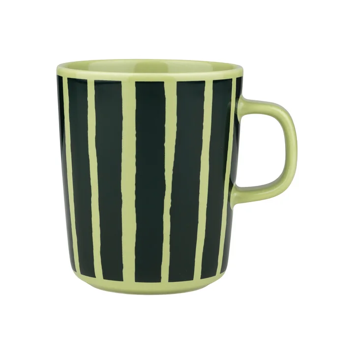 Marimekko - Oiva Piccolo mug with handle, 250 ml, pear / dark green