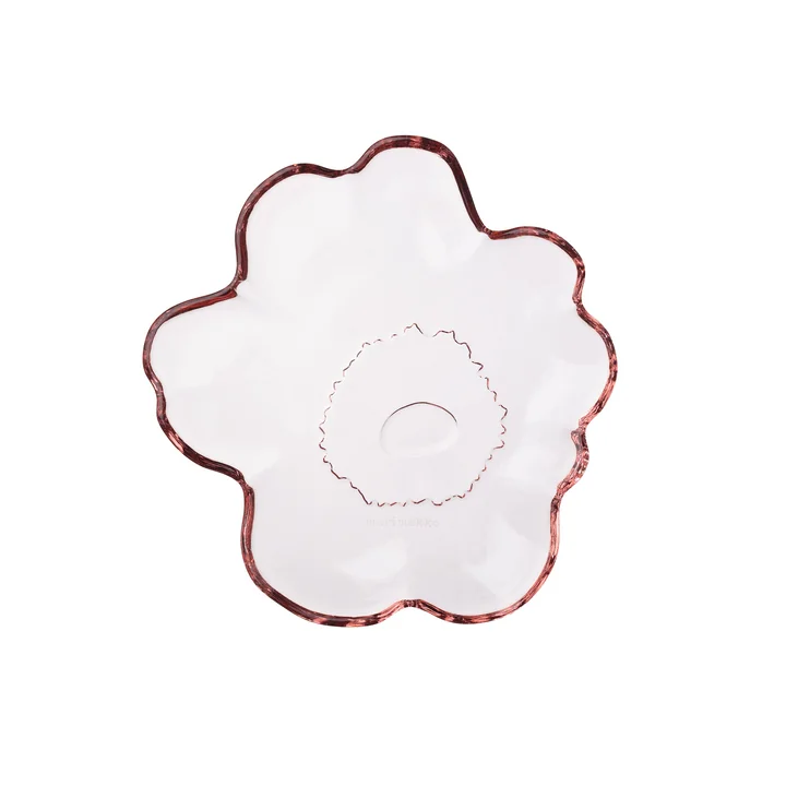 Marimekko - Unikko glass plate, 13 cm, pink