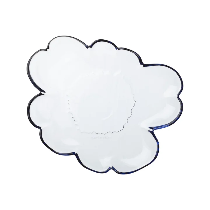 Marimekko - Unikko glass plate, 20 cm, lavender
