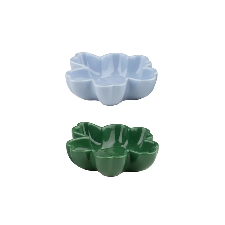 Marimekko - Unikko bowl set, Ø 11 cm, light blue / green (set of 2)