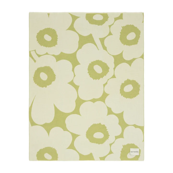 Marimekko - Unikko wool blanket, 130 x 170 cm, pear / off white