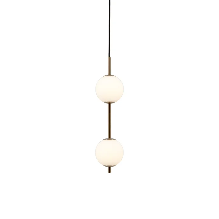 Umage - Audrey 2 LED pendant light, brass / opal glass
