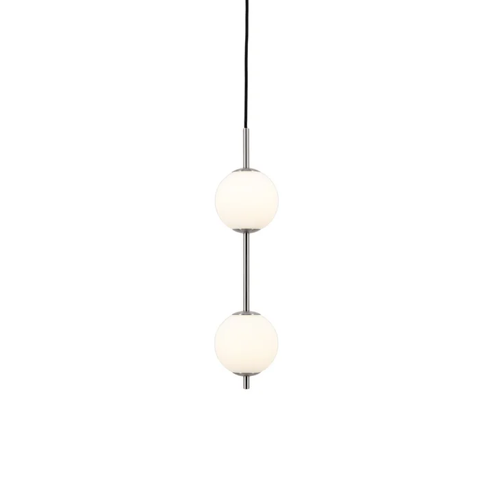 Umage - Audrey 2 LED pendant light, steel / opal glass