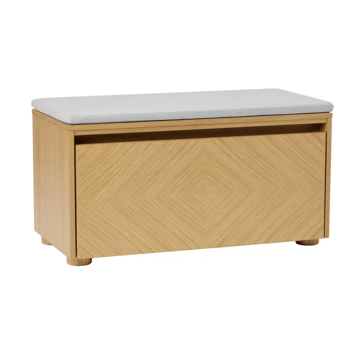 Umage - Hideaway Storage bench, rasterized oak / sterling