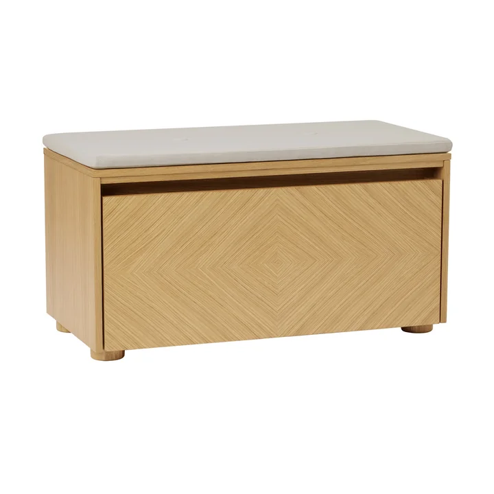 Umage - Hideaway Storage bench, rasterized oak / white sands