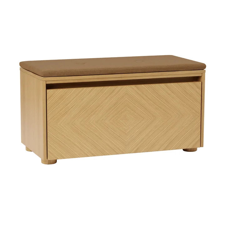 Umage - Hideaway Storage bench, rasterized oak / sugar brown