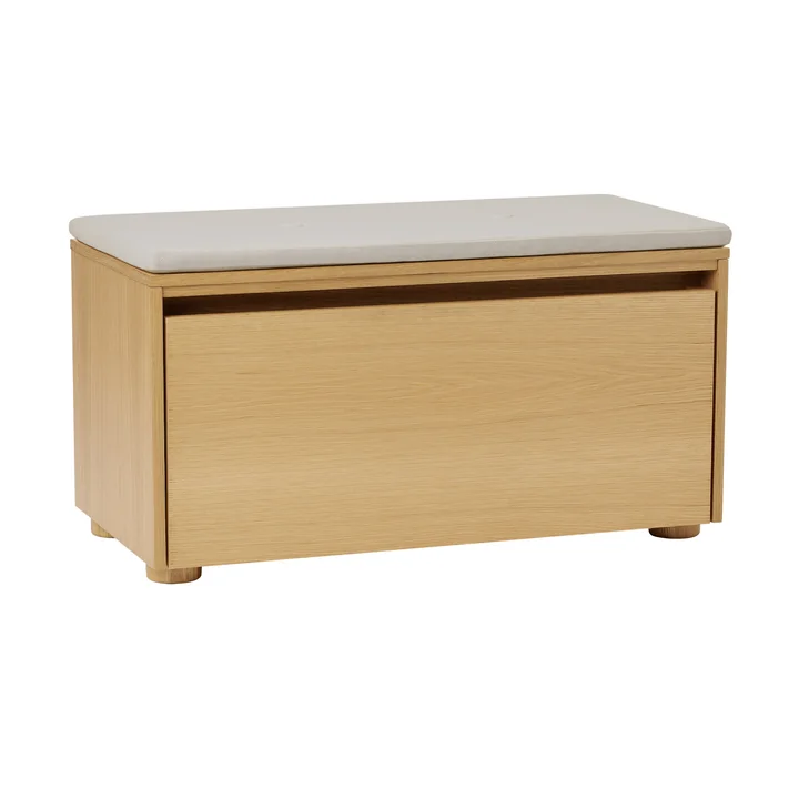 Umage - Hideaway Storage bench, oak veneer / white sands