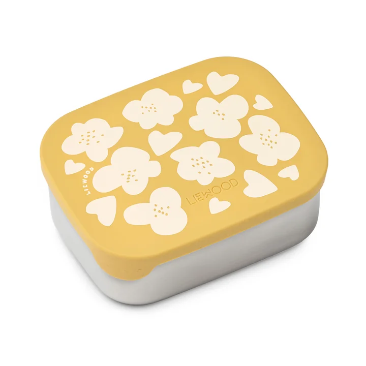 LIEWOOD - Arthur lunchbox with lid, flower / lemon yellow