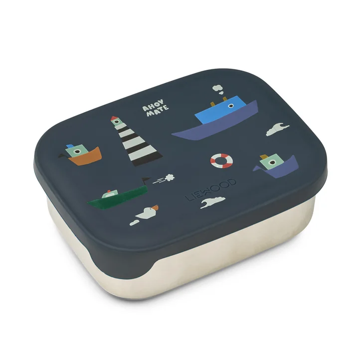 LIEWOOD - Arthur lunchbox with lid, sailing / classic navy