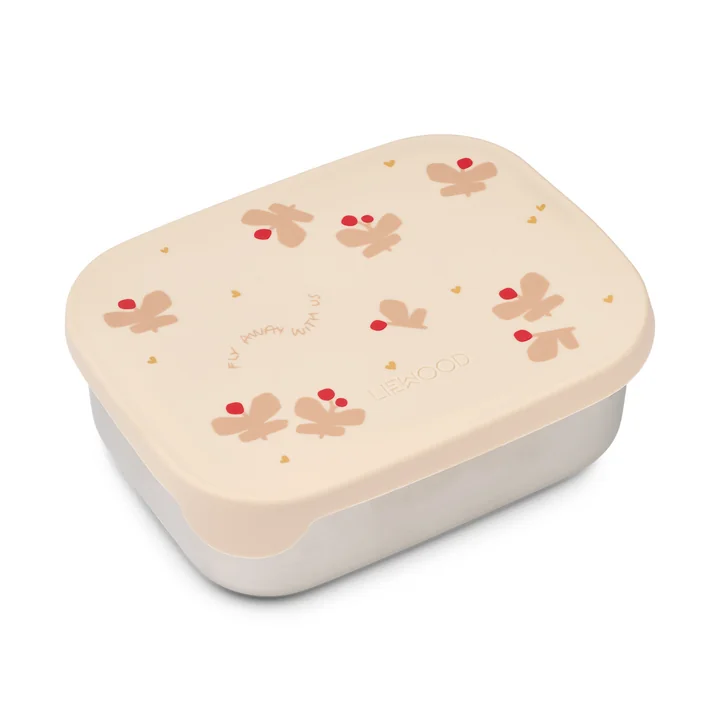LIEWOOD - Arthur lunchbox with lid, butterfly / apple blossom