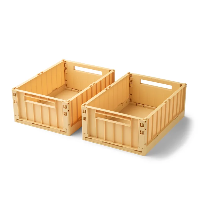 LIEWOOD - Weston Storage box, 36 x 25 x 13.5 cm, lemon yellow (set of 2)