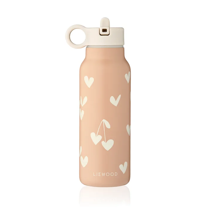 LIEWOOD - Falk water bottle, 350 ml, Sweethearts / pale tuscuny