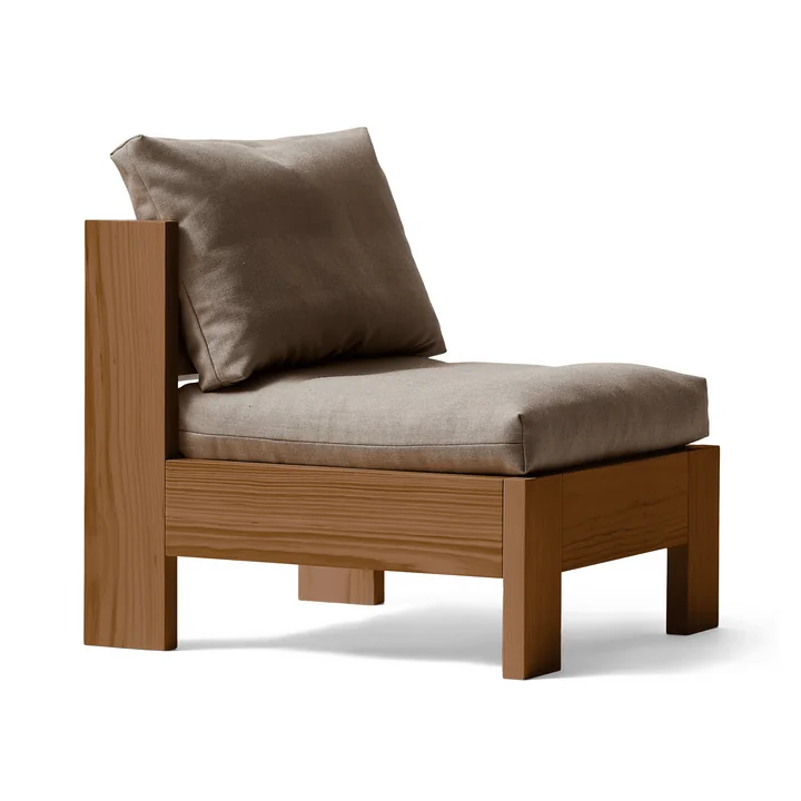 Form & Refine - Icon Lounge chair, matt lacquered pine, deep brown